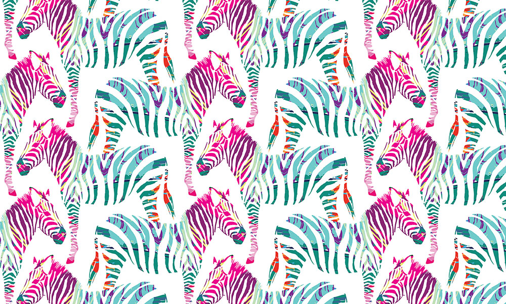 Fototapet-Colorful-Zebra