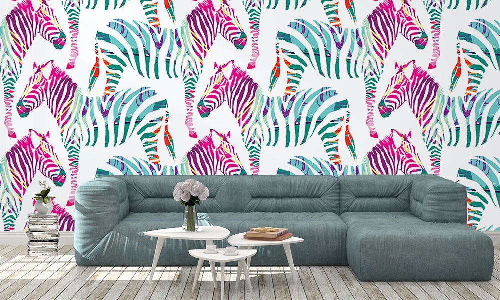 Fototapet-Colorful-Zebra