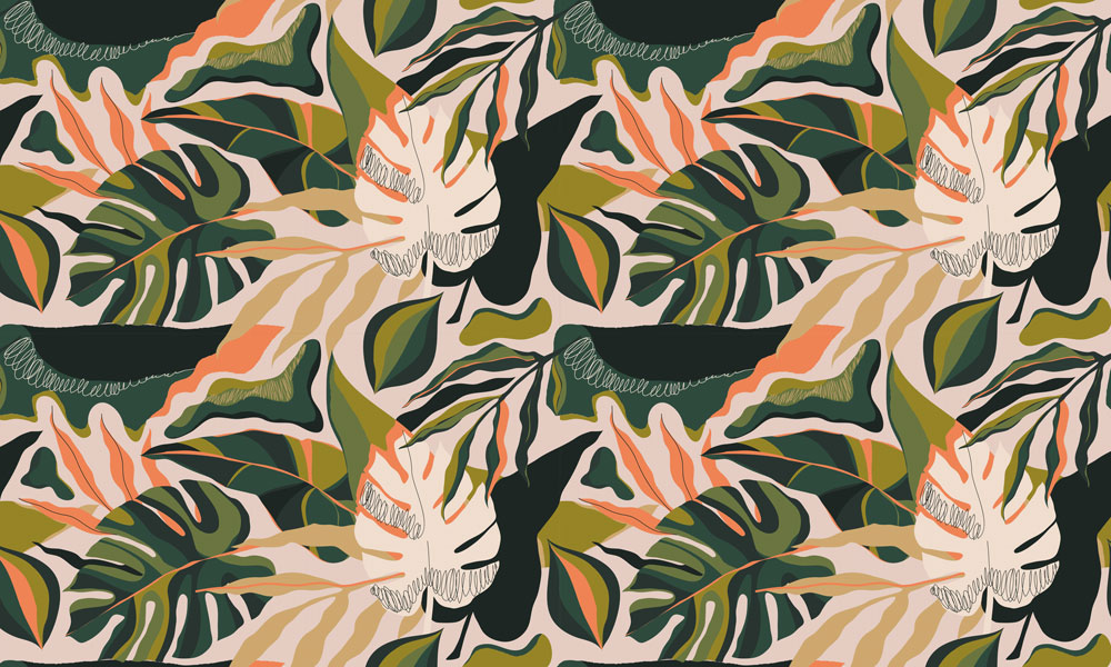 Fototapet Exotic Leaves