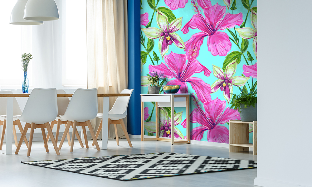 Fototapet_tropical_flowers