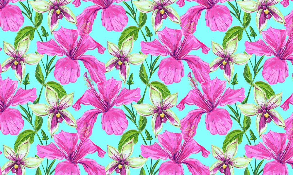 Fototapet_tropical_flowers