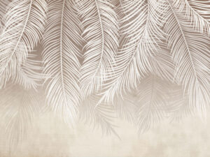 Fototapet-Mural-Beige-Palm-Leaves