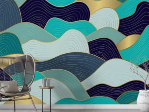 Tapet-Art-Deco-Waves-tapet-art-deco-fototapet-art-deco-tapet-personalizat-tapet-la-comanda-tapet-ecologic