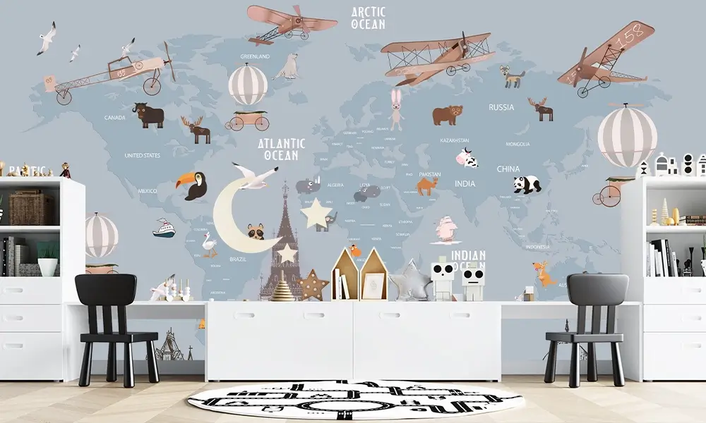 Tapet-Around-The-World-tapet-harta-lumii-copii-fototapet-harta-lumii-copii-tapet-copii-harta-lumii-personalizat-ecologic-tapet-gradinita-tapet-pentru-scoli