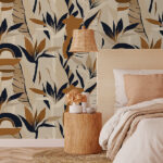 Fototapet-Abstract-Leaves-and-Flowers