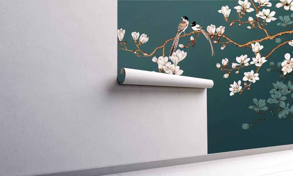 Fototapet-Cherry-Blossom-and-Birds