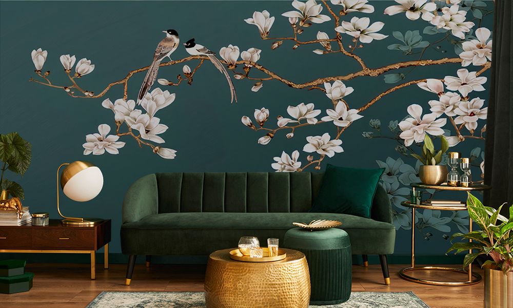 Fototapet-Cherry-Blossom-and-Birds