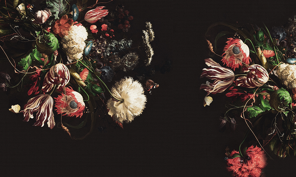 Fototapet-dark-floral-Tapet-Foto