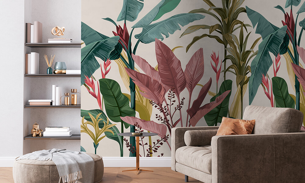 Fototapet-tropical-banana-leaves