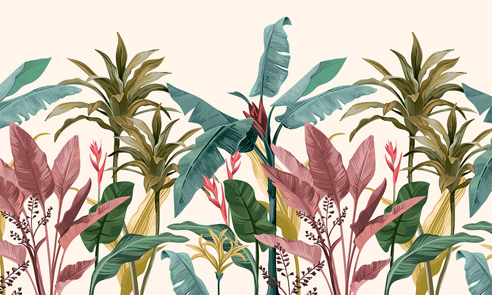 Fototapet-tropical-banana-leaves