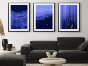Set-3-Tablouri-Abstract-Blue-Landscape