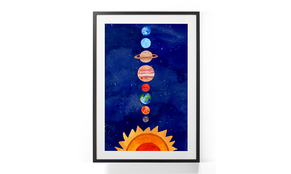 Tablou-pentru-Copii-Watercolor-Solar-System