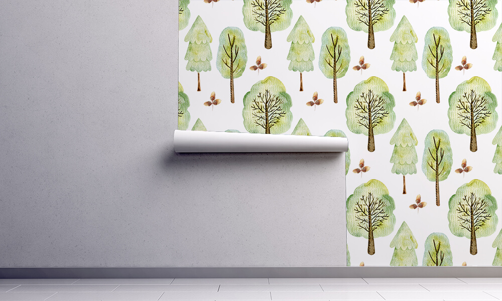 Tapet-Watercolor-Forest