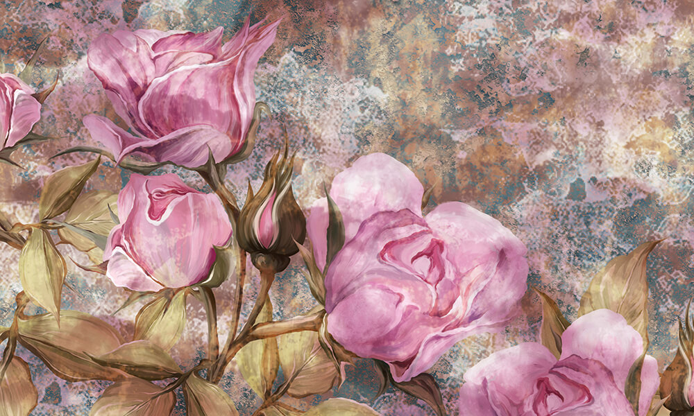 Tapet-Grunge-Roses