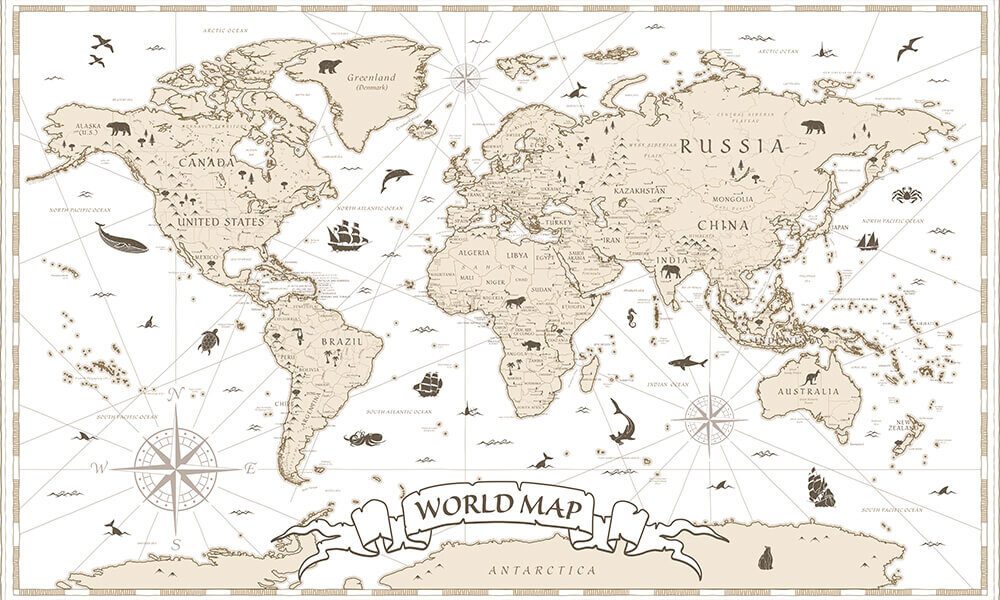 Tapet-Cartoon-World-Map
