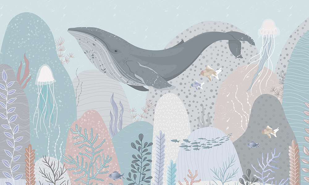 Tapet-Swimming-Whale