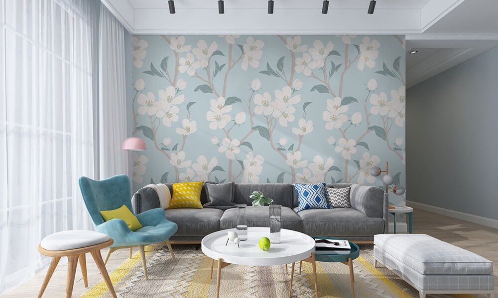 Tapet-White-Cherry-Blossom