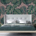 Tapet-Dusty-Pink-Monstera