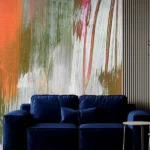 Tapet-Watercolor-Brushstrokes-tapet-abstract-tapet-portocaliu-tapet-pictura-fototapet-abstract-tapet-living-tapet-dormitor-tapet-personalizat-ecologi