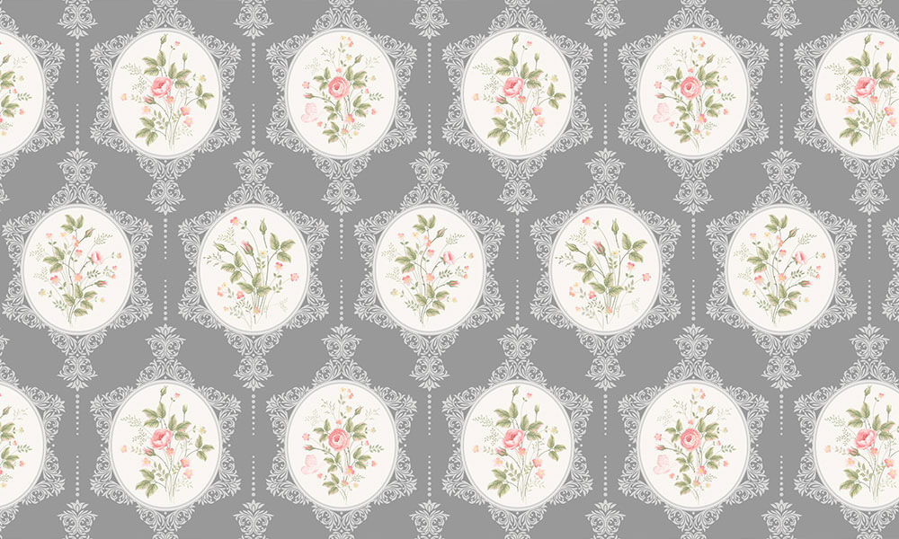 Tapet-Rose-Bouquet-Victorian-Pattern