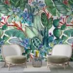Tapet-Succulents-in-Watercolor-tapet-tropical-tapet-frunze-tropicale-tapet-exotic-fototapet-frunze-tropicale-tapet-personalizat-tapet-ecologic