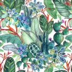 Tapet-Succulents-in-Watercolor-tapet-tropical-tapet-frunze-tropicale-tapet-exotic-fototapet-frunze-tropicale-tapet-personalizat-tapet-ecologic (3)