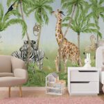 Tapet-Safari-Friends-tapet-pentru-copii-tapet-personalizat