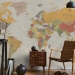 Tapet-Retro-World-Map-tapet-personalizat-harta-lumii-tapet-foto