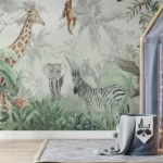 Tapet-Wildlife-fototapet-copii-tapet-jungla-copii-tapet-animale-copii-tapet-copii