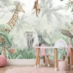 Tapet-Wildlife-fototapet-copii-tapet-jungla-copii-tapet-animale-copii-tapet-copii