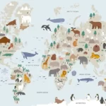 Tapet-Safari-Kids-Map-tapet-harta-lumii-copii-fototapet-harta-lumii-copii-tapet-copii-harta-lumii-tapet-personalizat-tapet-ecologic