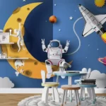 Tapet-To-The-Moon-and-Back-tapet-planete-copii-tapet-spatiu-cosmic-tapet-spatiu-fototapet-spatiu-tapet-copii-tapet-personalizat