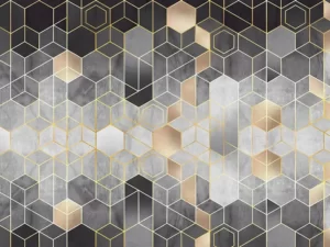 Tapet-Geometric-Hexagons-Grey-tapet-geometric-tapet-forme-geometrice-tapet-figuri-geometrice-tapet-birou-fototapet-birou (3)