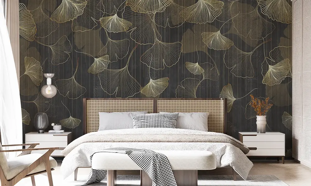Tapet-Tapet-Gingko-Leafs-tapet-art-deco-fototapet-art-deco-tapet-personalizat-tapet-la-comanda-tapet-bucuresti-fototapaet-la-comanda