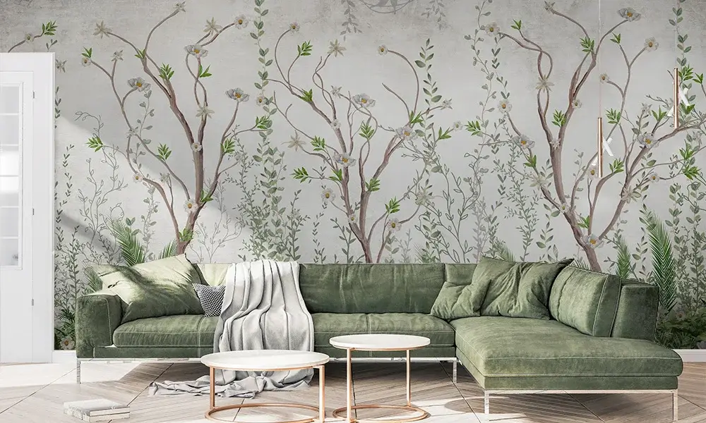 Tapet-White-Tropical-Flowers-tapet-tropical-fototapet-tropical-tapet-frunze-tropicale-tapet-exotic-tapet-mural