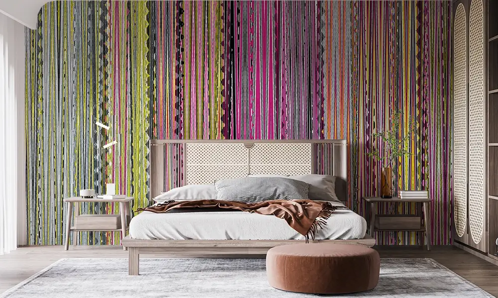 Tapet-Ethnic-Stripes-in-colors-tapet-traditional-tapet-motive-traditionale-tapet-cu-motive-traditionale-tapet-vintage-fototapet-vintage-dormitor