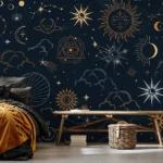 Tapet-Midnight-Constellation-tapet-personalizat-tapet-dormitor-tapet-stele-tapet-cu-stele-tapet-cu-luna-si-stele