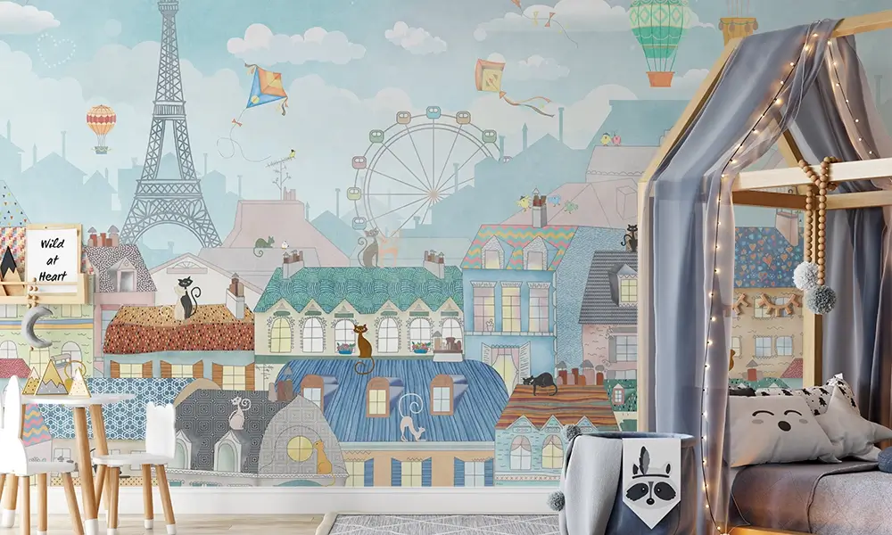 Tapet-Cityscape-Wonderland-tapet-copii-tapet-camera-copii-fototapet-copii-tapet-camera-baieti-tapet-camera-fete-tapet-eco-friendly-copii