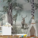 Tapet-Imaginary-Woodland-tapet-copii-animale-tapet-cu-animale-tapet-animale-copii-tapet-copii-tapet-ecologic-tapet-jungla-copii