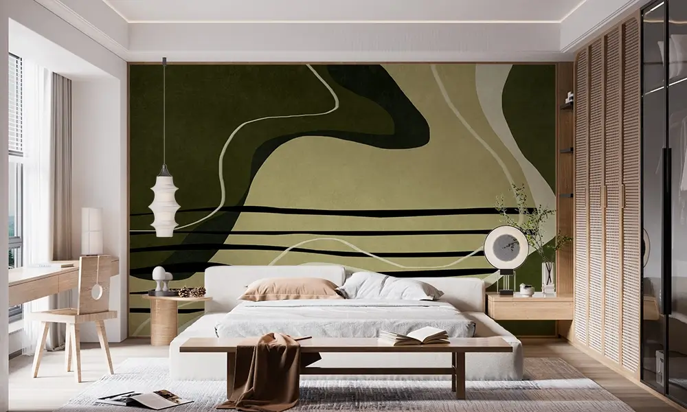 Tapet-Aesthetic-Geometry-tapet-geometric-tapet-forme-geometrice-tapet-verde-tapet-abstract-tapet-dormitor-tapet-living-tapet-personalizat