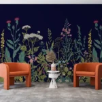 Tapet-Midnight-Wildflowers-tapet-botanic-tapet-flori-de-camp-tapet-floral-tapet-living-tapet-dormitor-tapet-personalizat-tapet-ecologic