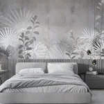 Tapet-Urban-Grey-Foliage-tapet-frunze-tapet-gri-tapet-ciment-tapet-zid-tapet-frunze-tropicale-tapet-living-tapet-dormitor-tapet-birou-spatii-comerciale