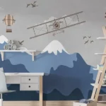 Tapet-Alpine-Aviators-tapet-baieti-tapet-camera-baieti-tapet-copii-tapet-cu-avioane-tapet-ecologic-tapet-gradinita