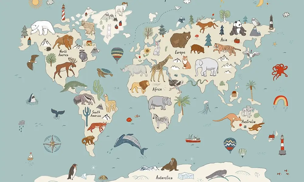 Tapet-Global-Animals-Map-tapet-harta-lumii-copii-fototapet-harta-lumii-copii-tapet-copii-harta-lumii-tapet-camera-copii-tapet-cresa-tapet-gradinita-ecologic (3)