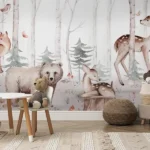 Tapet-Woodland-Buddies-tapet-copii-tapet-camera-copii-tapet-animale-copii-tapet-cu-animale-tapet-ecologic-tapet-personalizat (4)