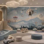 Tapet-Moon-Journey-tapet-cu-avioane-si-planete-pentru-baieti