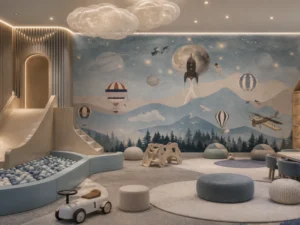 Tapet-Moon-Journey-tapet-cu-avioane-si-planete-pentru-baieti