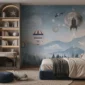Tapet-Moon-Journey-tapet-cu-avioane-astronaut-si-planete-pentru-baieti