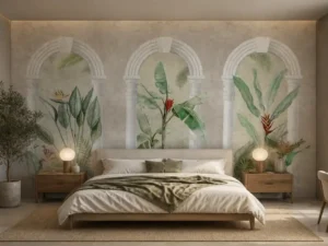 Tapet-Oasis-Arches-tapet-tropical-arcade-dormitor